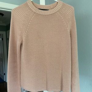 Blush pink Jenni Kayne cotton fisherman sweater